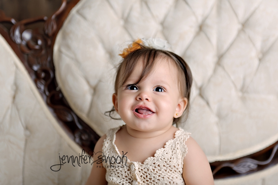 smiling one year old