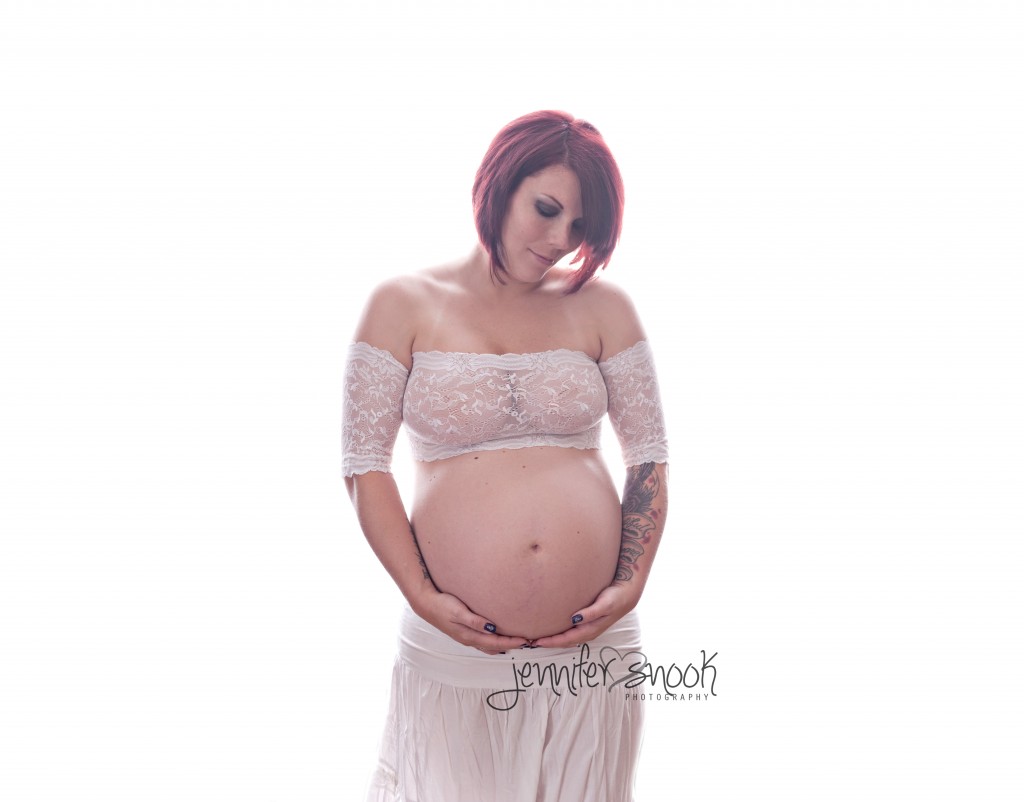 All white maternity pictures